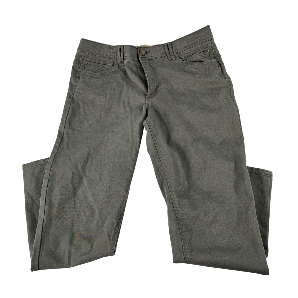 Democracy Ab Technology Slim Leg Pants Olive Green Womens 12 B1304PEX2
